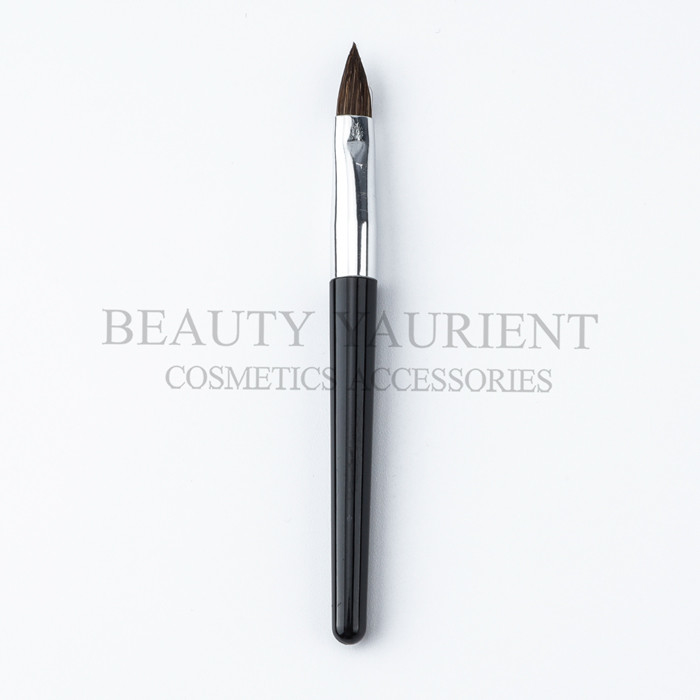 Silver Ferrule Mini Compact Lip Brush 6cm Round Pointed Lip Makeup Brush